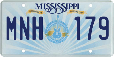 MS license plate MNH179