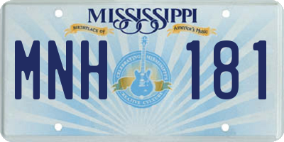 MS license plate MNH181