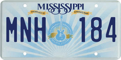 MS license plate MNH184