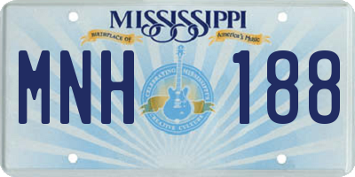 MS license plate MNH188