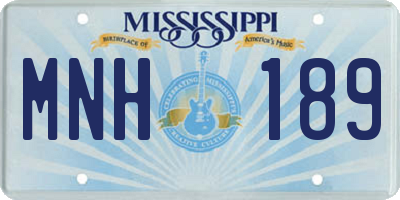 MS license plate MNH189