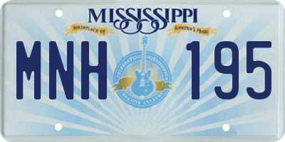 MS license plate MNH195
