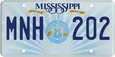 MS license plate MNH202