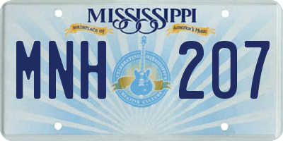 MS license plate MNH207