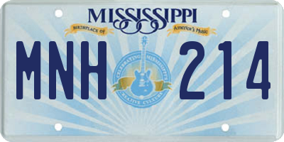 MS license plate MNH214
