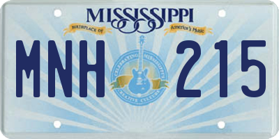 MS license plate MNH215