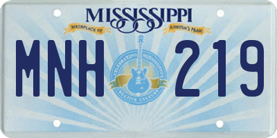 MS license plate MNH219