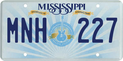 MS license plate MNH227