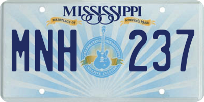 MS license plate MNH237
