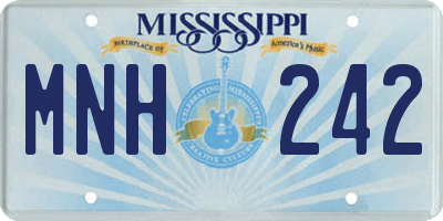 MS license plate MNH242