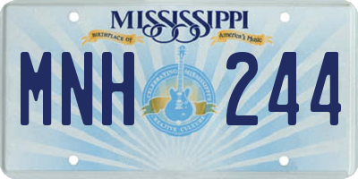 MS license plate MNH244