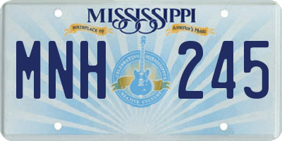 MS license plate MNH245
