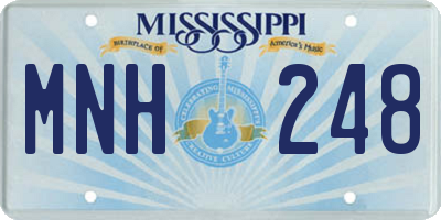 MS license plate MNH248