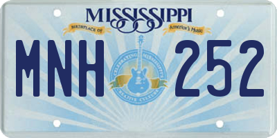 MS license plate MNH252