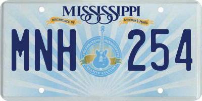 MS license plate MNH254