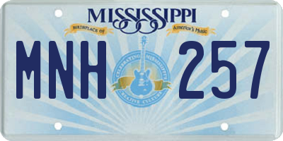 MS license plate MNH257
