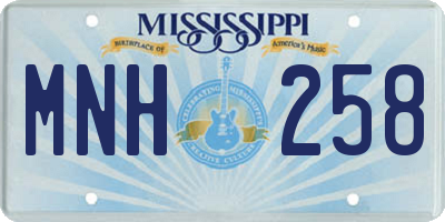 MS license plate MNH258