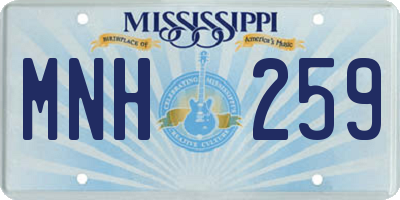 MS license plate MNH259
