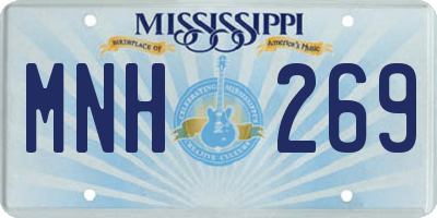 MS license plate MNH269
