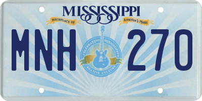 MS license plate MNH270