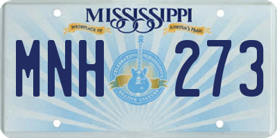 MS license plate MNH273