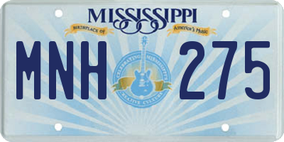 MS license plate MNH275