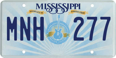 MS license plate MNH277