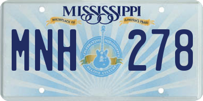 MS license plate MNH278