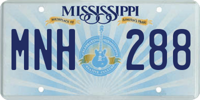 MS license plate MNH288