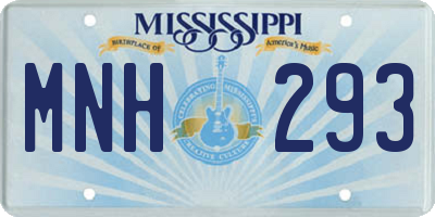 MS license plate MNH293