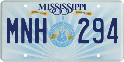 MS license plate MNH294