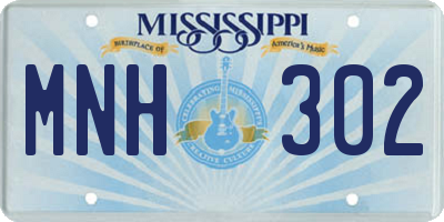 MS license plate MNH302