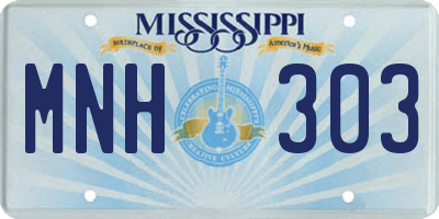 MS license plate MNH303