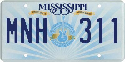 MS license plate MNH311