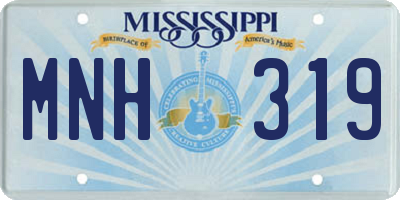 MS license plate MNH319