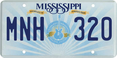 MS license plate MNH320