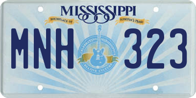 MS license plate MNH323