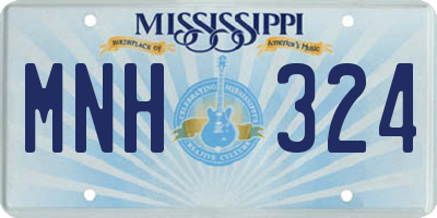 MS license plate MNH324