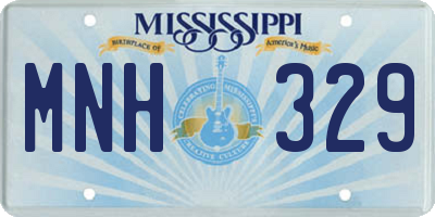 MS license plate MNH329