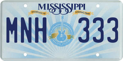 MS license plate MNH333