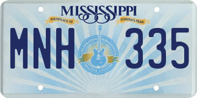 MS license plate MNH335