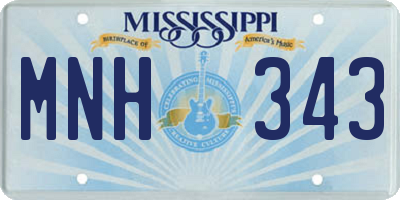 MS license plate MNH343