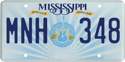 MS license plate MNH348