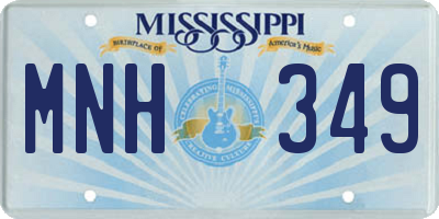 MS license plate MNH349
