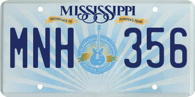 MS license plate MNH356