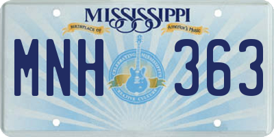MS license plate MNH363