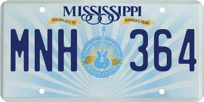MS license plate MNH364