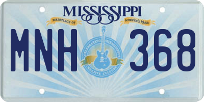 MS license plate MNH368