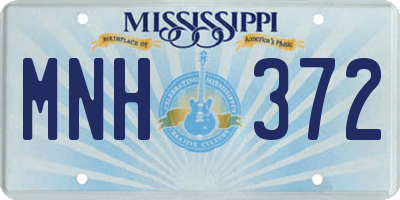 MS license plate MNH372