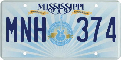 MS license plate MNH374